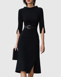 Blythewyn | Vestito Midi Nero Classico