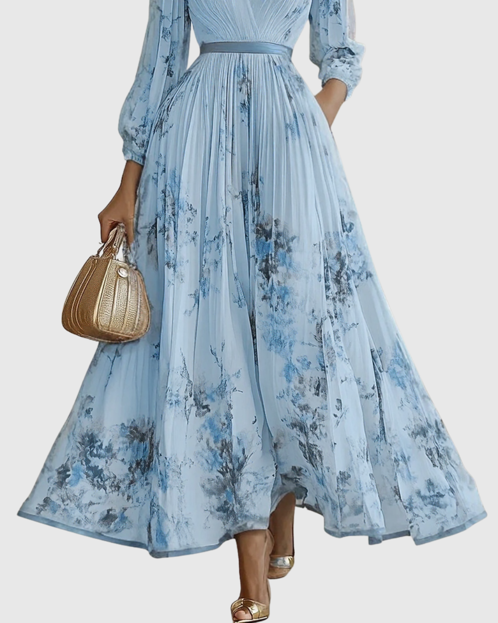 Rowella | Abito lungo elegante a pieghe