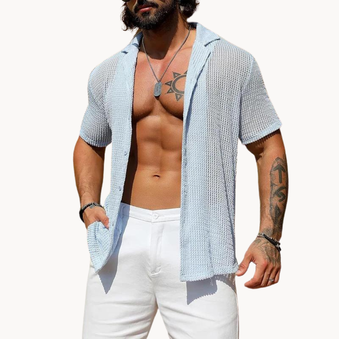 Rodrigo | Camisa calada de manga corta