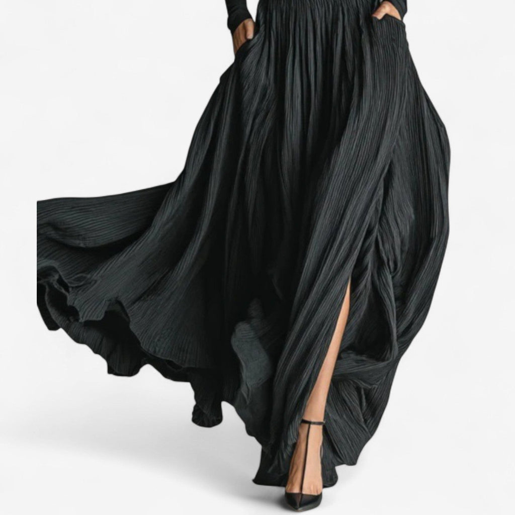 Raquel · Vestido maxi de cintura alta