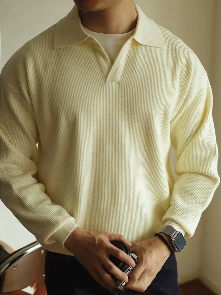Adrián | Jersey tipo polo de punto casual