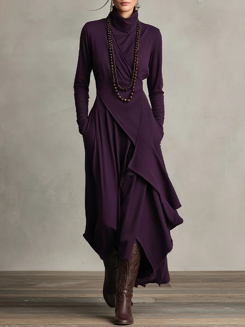 Malva | Vestido Maxi de Cuello Alto
